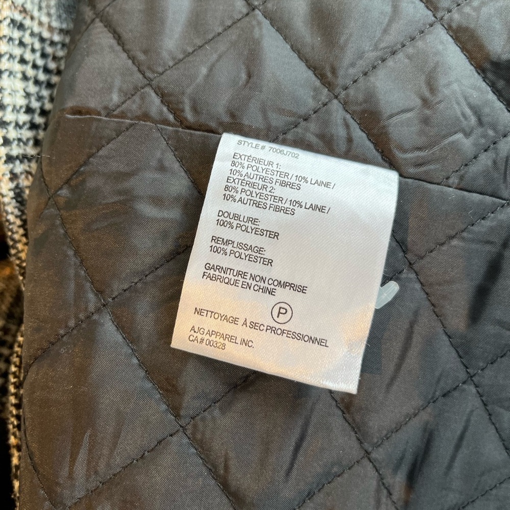 NVLT Grey and Green Mixed Glen Plaid Coat - Picture 12 of 12